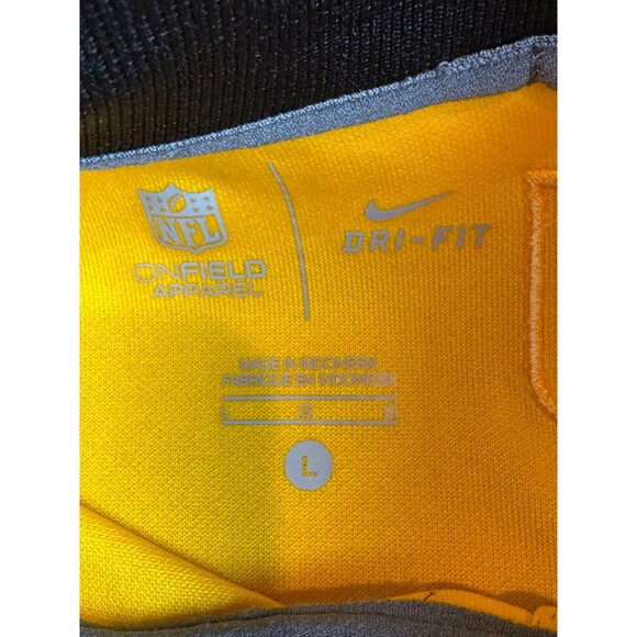 Pittsburgh Steelers Mens Nike NFL ONField Full Zip Track Jacket Size L Gold/Blk - Picture 8 of 10